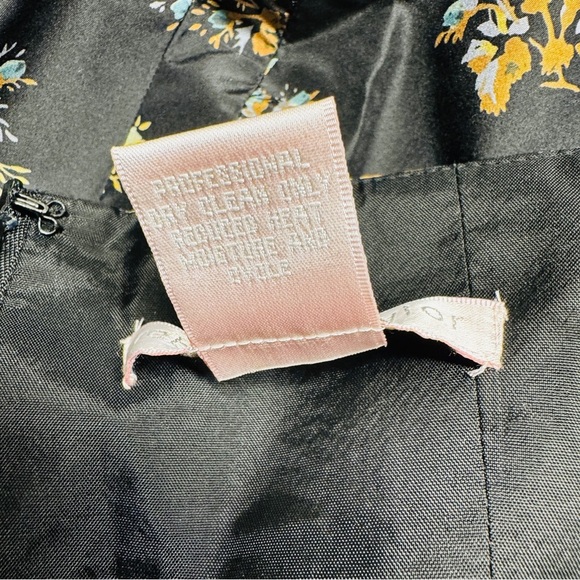 REBECCA TAYLOR Floral Black Strapless Dress SIZE 4 nwt - Picture 11 of 11